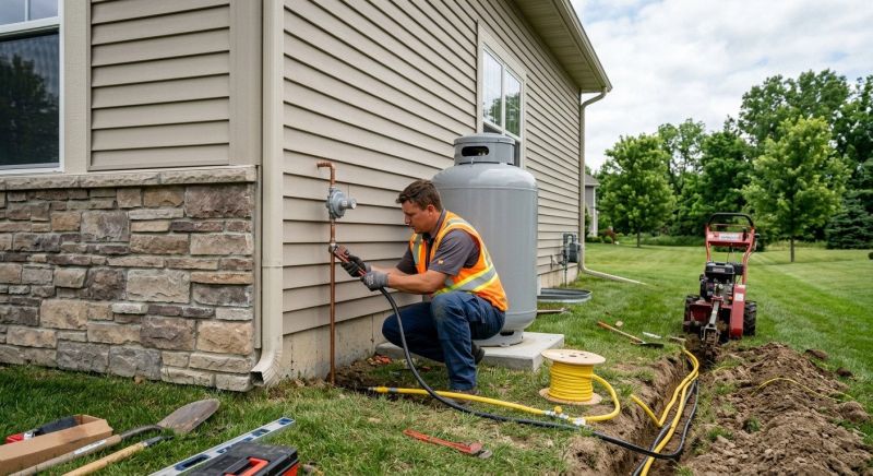 Fire Pit Gas Line Installation in Austin, TX
